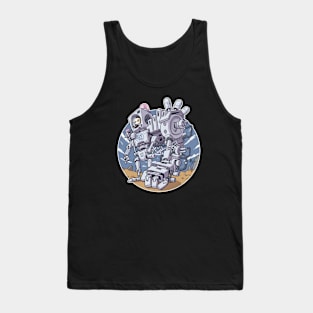 Desert Robot Sloth Tank Top